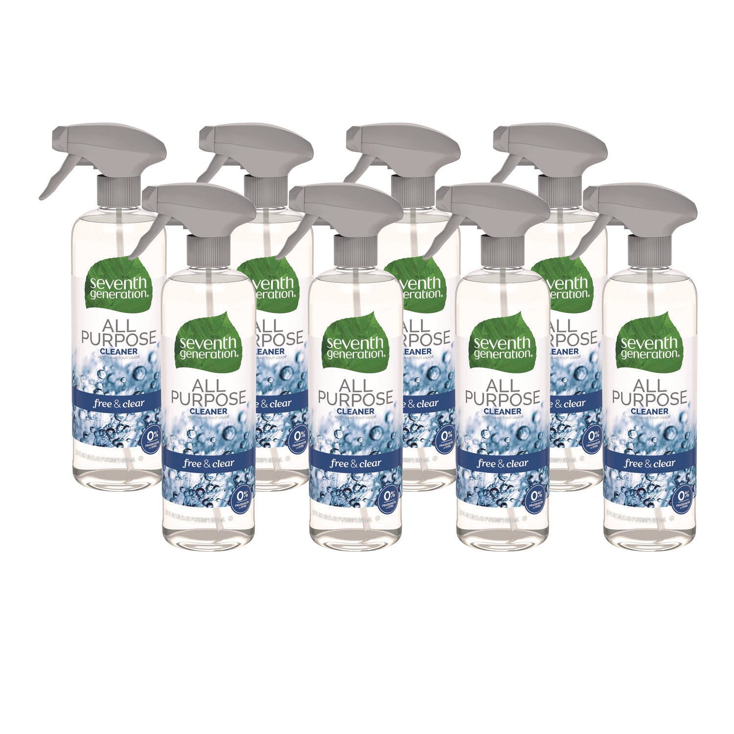 Natural All-Purpose Cleaner, Free And Clear/unscented, 23 Oz Trigger Spray Bottle, 8/carton