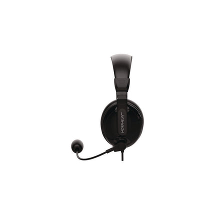 Deluxe Multimedia Stereo USB Headset with Adjustable Boom Microphone, Over the Head, Binaural