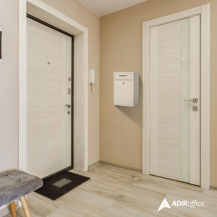 Large Ultimate Secure Drop Box Wall Mounted Mail Box, 11.2 x 4.7 x 16.2, White