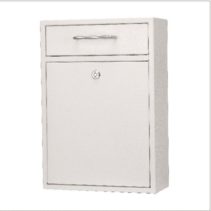 Large Ultimate Secure Drop Box Wall Mounted Mail Box, 11.2 x 4.7 x 16.2, White