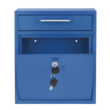 Medium Ultimate Wall Mounted Mail Box, 10.4 x 4.5 x 12, Blue