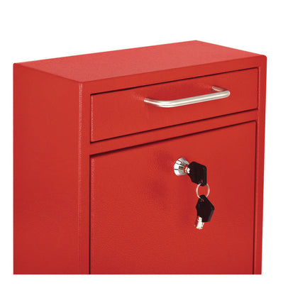 Medium Ultimate Wall Mounted Mail Box, 10.4 x 4.5 x 12, Red