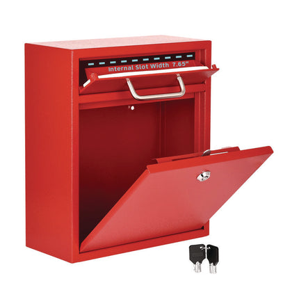 Medium Ultimate Wall Mounted Mail Box, 10.4 x 4.5 x 12, Red