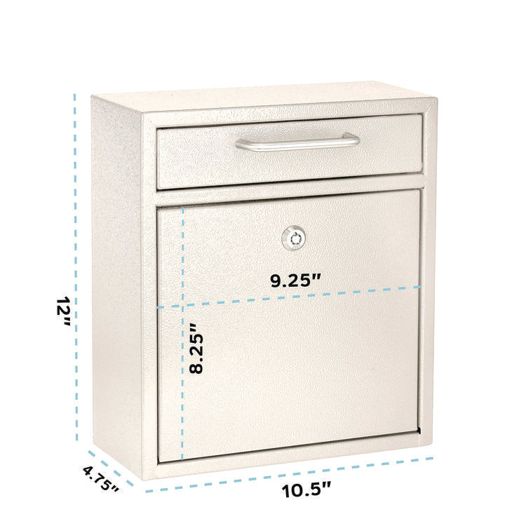 Medium Ultimate Wall Mounted Mail Box, 10.4 x 4.5 x 12, White