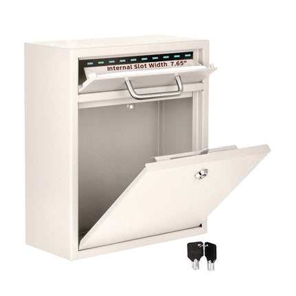 Medium Ultimate Wall Mounted Mail Box, 10.4 x 4.5 x 12, White