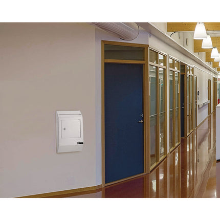 Heavy-Duty Weatherproof Secured Secure Drop Box, 10 x 4 x 16.3, White