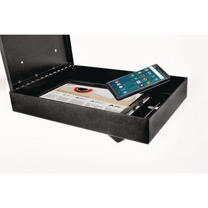 Large Wall Mounted Weatherproof Steel Secure Drop Box, 11 x 2.4 x 16, Black