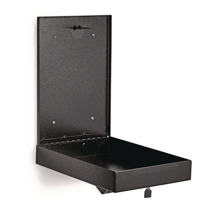Large Wall Mounted Weatherproof Steel Secure Drop Box, 11 x 2.4 x 16, Black