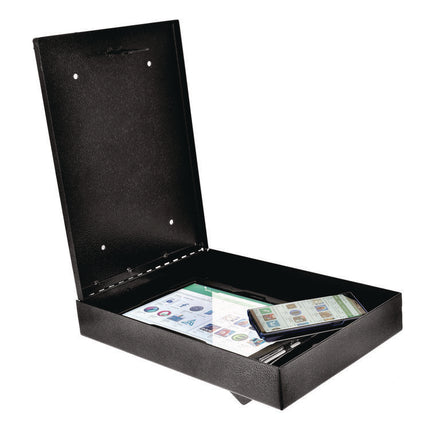 Large Wall Mounted Weatherproof Steel Secure Drop Box, 11 x 2.4 x 16, Black