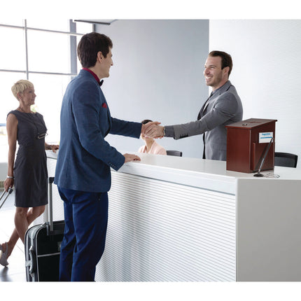 Squared Wood Locking Suggestion Box, 7.25 x 7.5 x 10, Medium Density Fiberboard, Black