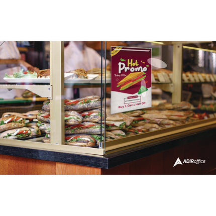 Wall Mount Side-Loading Acrylic Sign Holders, 8 x 11, Clear Frame, 12/Pack