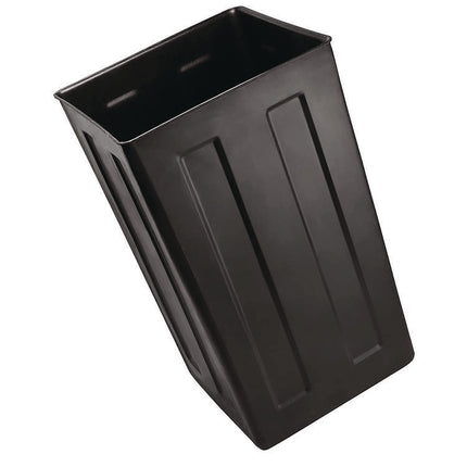 40 Gallon Rigid Plastic Waterproof Square Trash Can Insert Liner for Indoor/Outdoor Trash Can, Plastic, Black