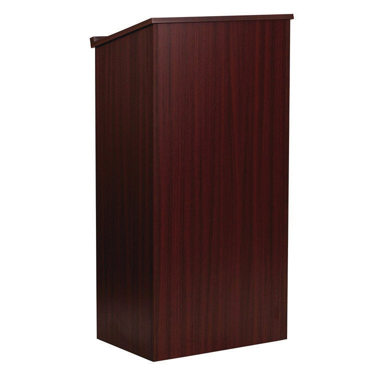 Wood Stand-up Podium Lectern Speaker Stand, 23 x 15 x 45.8, Mahogany