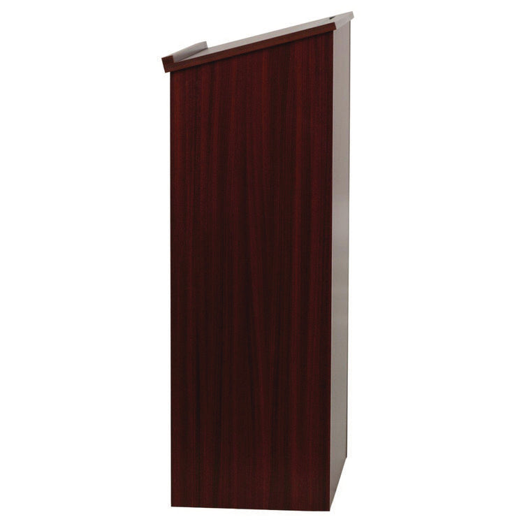 Wood Stand-up Podium Lectern Speaker Stand, 23 x 15 x 45.8, Mahogany