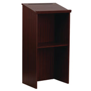 Wood Stand-up Podium Lectern Speaker Stand, 23 x 15 x 45.8, Mahogany