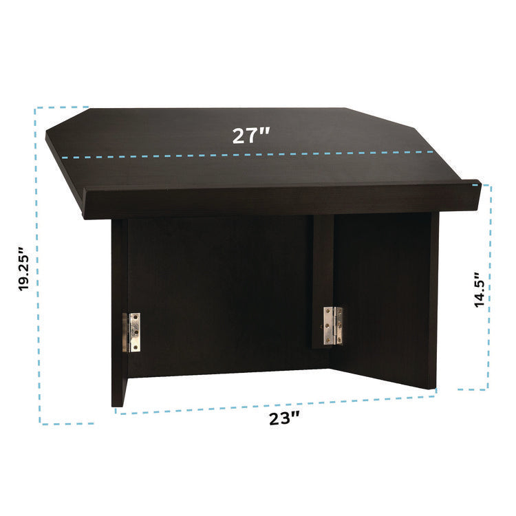 Foldable Tabletop Podium Lectern Speaker Stand, 27 x 16 x 19, Black