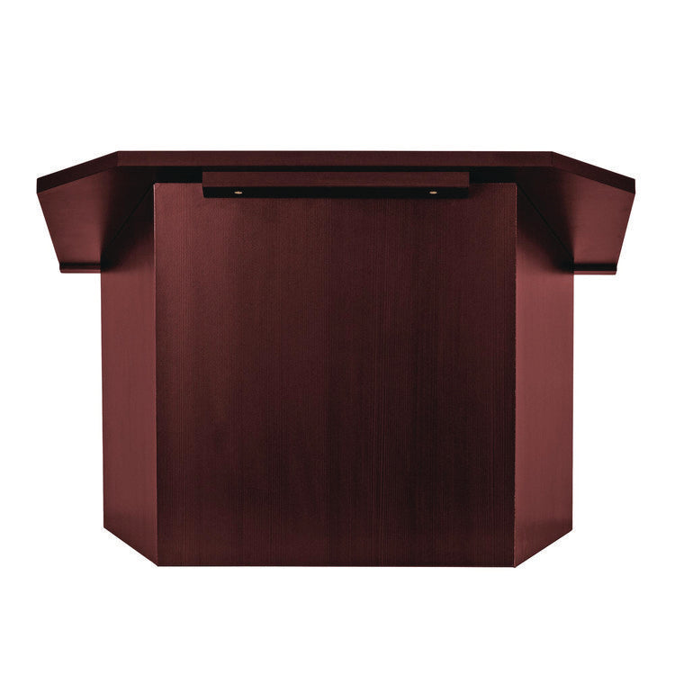 Foldable Tabletop Podium Lectern Speaker Stand, 27 x 16 x 19, Mahogany