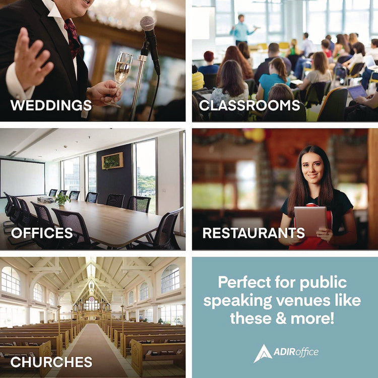 Wood Stand-up Podium Lectern Speaker Stand, 23 x 15 x 45.8, White