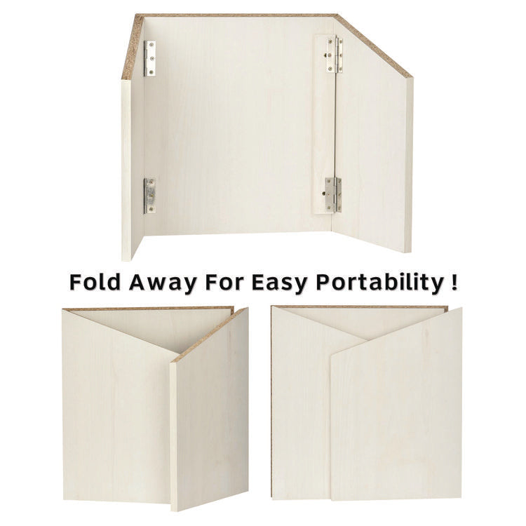 Foldable Tabletop Podium Lectern Speaker Stand, 27 x 16 x 19, White