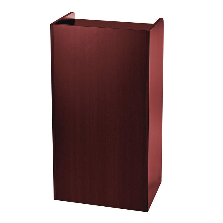 Wood Mobile Presentation Lectern Speaker Stand with Shelves, 22.44 x 16.53 x 45.98, Mahogany