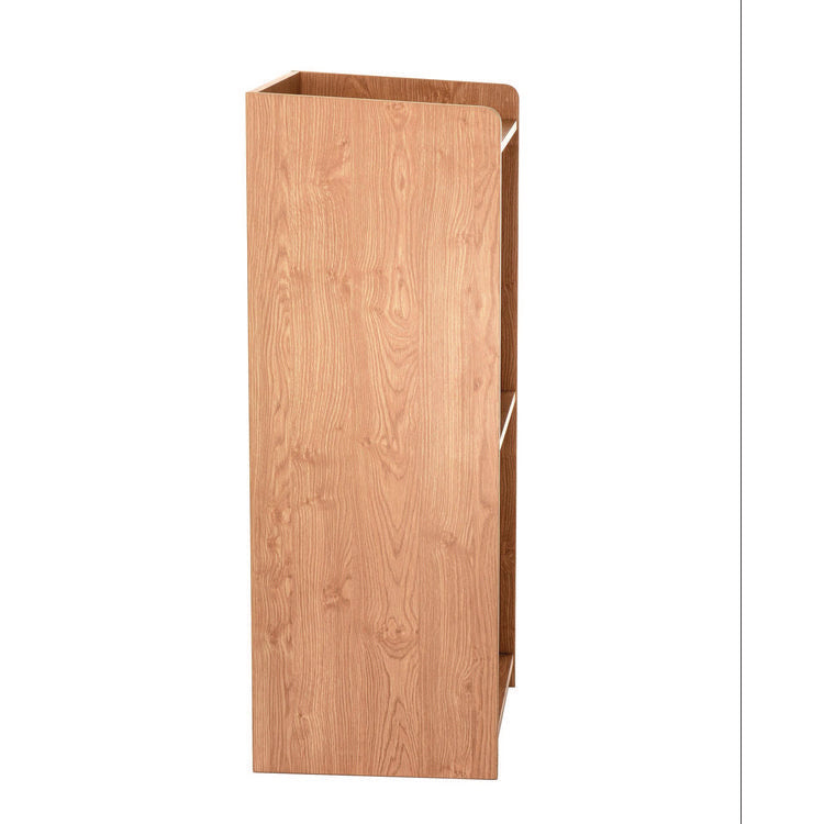 Wood Mobile Presentation Lectern Speaker Stand with Shelves, 22.44 x 16.53 x 45.98, Medium Oak