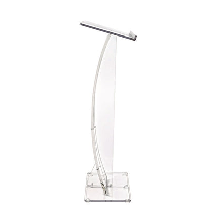 Acrylic Slanted Podium Lectern Speaker Stand, 26.75 x 12.5 x 47, Clear