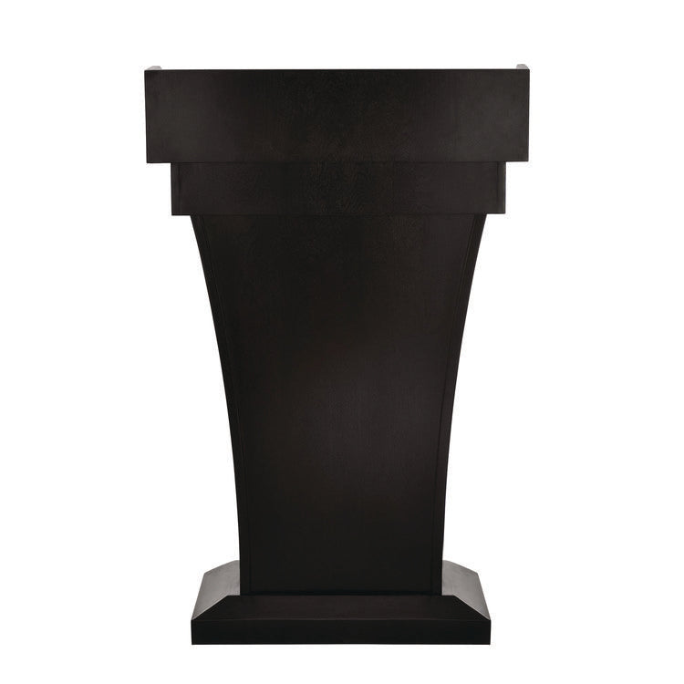 Wood Stand-Up Podium Lectern Speaker Stand with Drawer and Storage Area, 27.55 x 14 x 43.3, Black