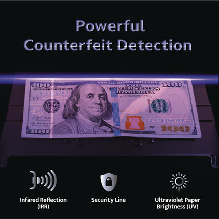 5520UV/MG Cash Counter, 1,300 Bills/min, 9.7 x 11.5 x 7.5, Gray