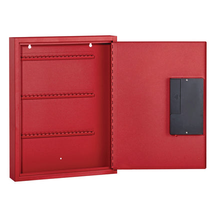 Steel Digital Lock Key Cabinet, 60-Key, 13 x 2.6 x 17, Stainless Steel 304, Red