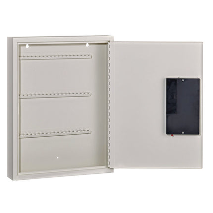 Steel Digital Lock Key Cabinet, 60-Key, 13 x 2.6 x 17, Stainless Steel 304, White