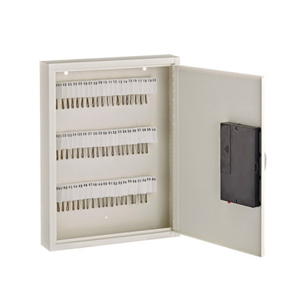 Steel Digital Lock Key Cabinet, 60-Key, 13 x 2.6 x 17, Stainless Steel 304, White