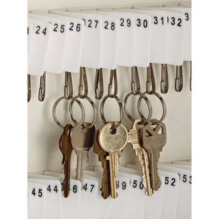 Steel Digital Lock Key Cabinet, 60-Key, 13 x 2.6 x 17, Stainless Steel 304, White