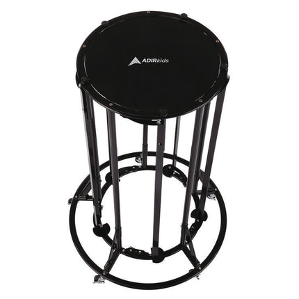 Steel Large Paper Roll Holder Paper Dispenser Stand and Cutter w/Wheels, For Up to 3" dia x 36" Wide Rolls, Metal, Black