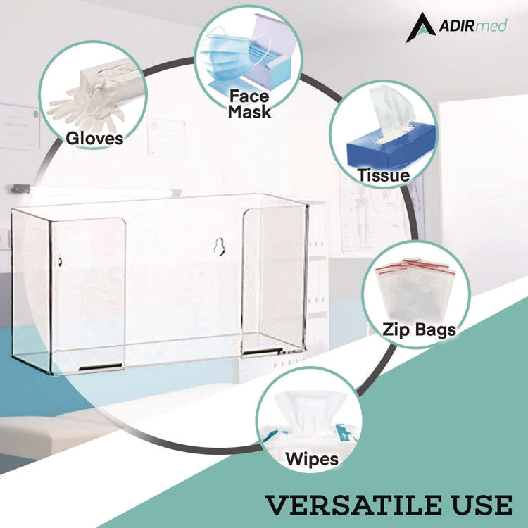 Acrylic Glove Dispenser, Single Box Capacity, 10.2 x 3.5 x 5.3, Clear