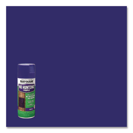 Specialty No Hunting Purple Spray Paint, Flat No Hunting Purple, 12 oz Aerosol Can, 6/Carton