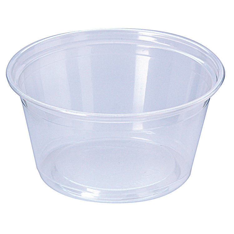 Microwavable Deli Containers, 5 oz, 3.6" Diameter x 1.8" h, Clear, Plastic, 1,000/Carton