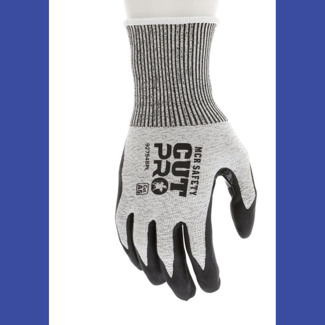 Cut Pro 92754BP Gloves, Medium, Black/Gray, Dozen