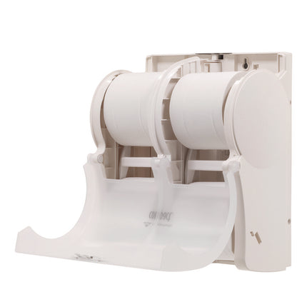 Compact Quad Vertical 4-Roll Coreless Tissue Dispenser, 12.06 X 8 X 14.44, White