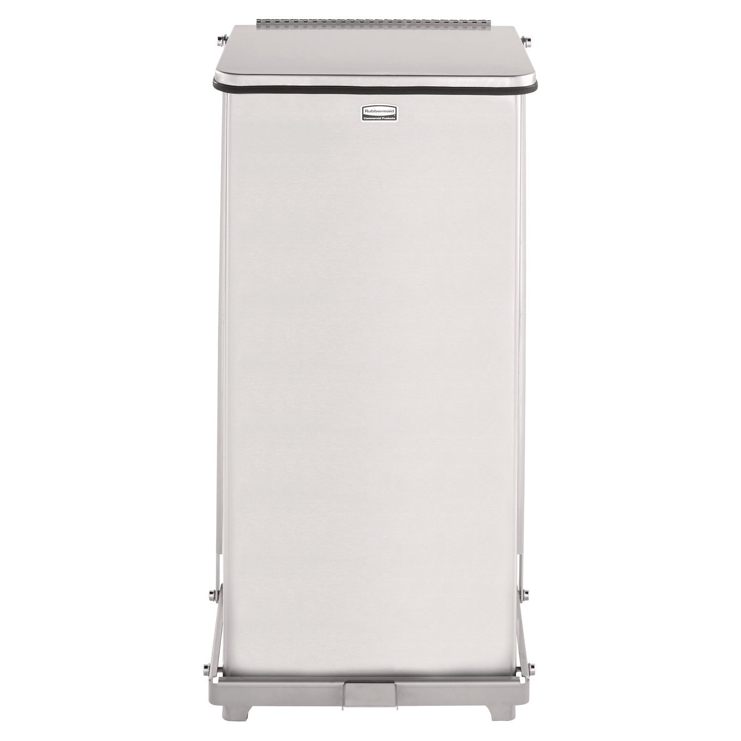 Defenders Heavy-Duty Steel Step Can, 6.5 gal, Stainless Steel