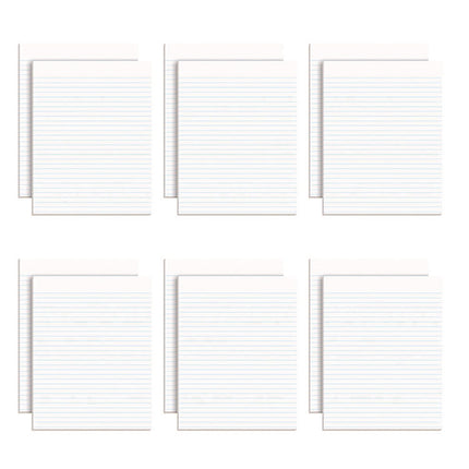 Glue Top Pads, Wide/legal Rule, 50 White 8.5 X 11 Sheets, Dozen