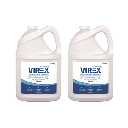Virex All-Purpose Disinfectant Cleaner, Lemon Scent, 1 Gal Container, 2/carton