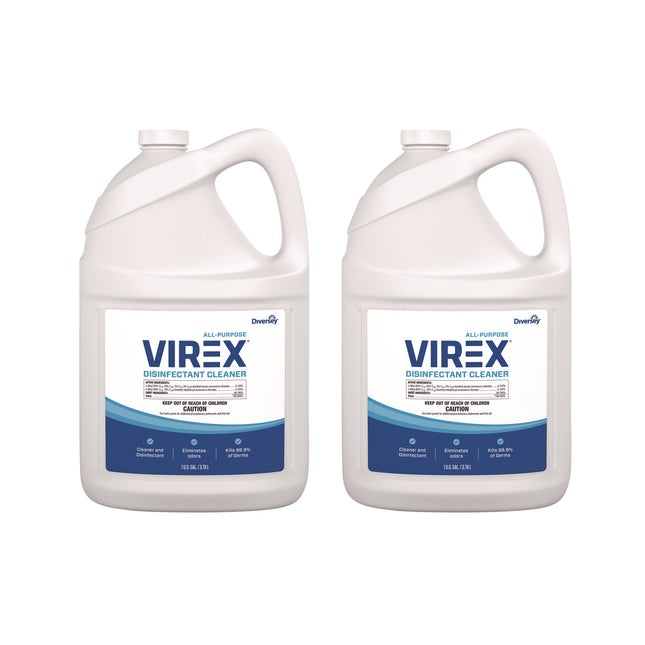 Virex All-Purpose Disinfectant Cleaner, Lemon Scent, 1 Gal Container, 2/carton