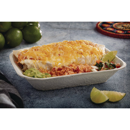 earthchoice pulpex steep wall food tray, 9.13 x 6.88 x 1.75, natural, paper, 460/carton