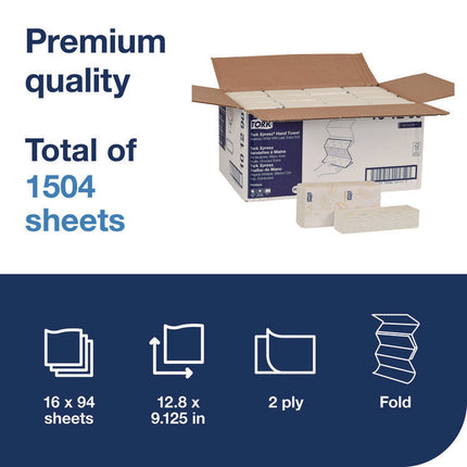 Xpress Extra Soft Multifold Towel, 2-Ply, 9.12 x 12.8, White, 94 Towels/Pack,16 Packs/Carton