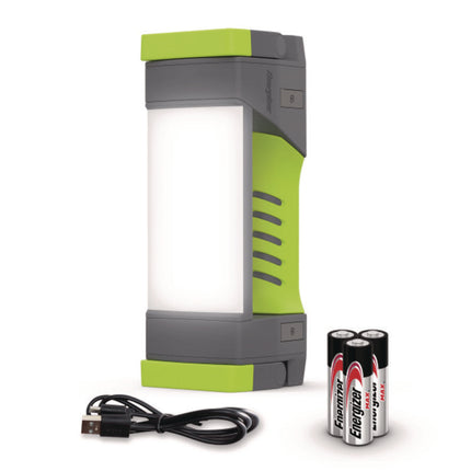 Pro Series Work Light, Rechargeable Lithium Ion/3 AA Batteries (Included), Gray/Green