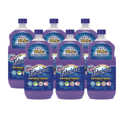 Antibacterial Multi-Purpose Cleaner, Lavender Scent, 48 oz Bottle, 6/Carton