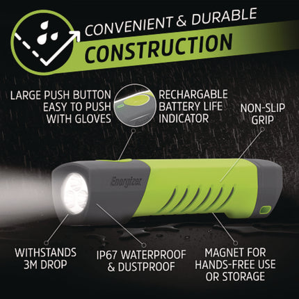 Pro Series Hybrid Handheld, Rechargeable Lithium Ion/2 AA Batteries (Included), Gray/Green