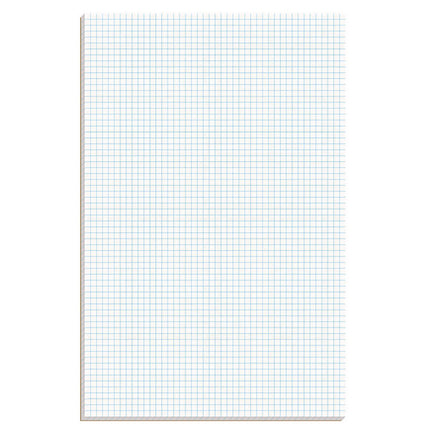 Quadrille Pads, Quadrille Rule (4 sq/in), 50 White (Standard 15 lb Bond) 11 x 17 Sheets