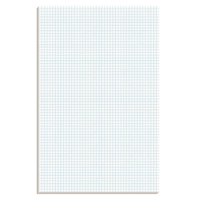 Quadrille Pads, Quadrille Rule (4 sq/in), 50 White (Standard 15 lb Bond) 11 x 17 Sheets