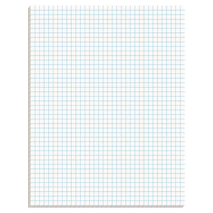 Quadrille Pads, Quadrille Rule (4 sq/in), 50 White (Heavyweight 20 lb Bond) 8.5 x 11 Sheets